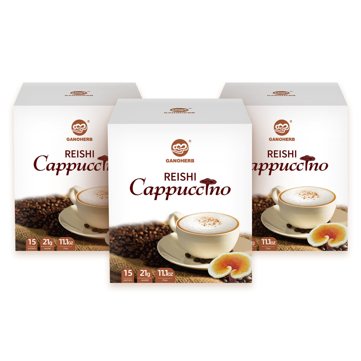 Mushroom Coffee Alternative Cappuccino Mix with Reishi Mushroom Extract(Pack of 3)