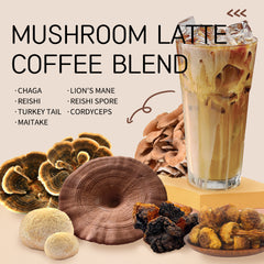 7 in 1 Mushroom Coffee Mix, Instant Latte Coffee Blend Nootropic Cafe Complex