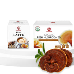 Reishi Mushroom Latte Coffee and Reishi Mushroom Tea