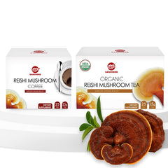 Reishi Mushroom Black Coffee and Reishi Mushroom Tea