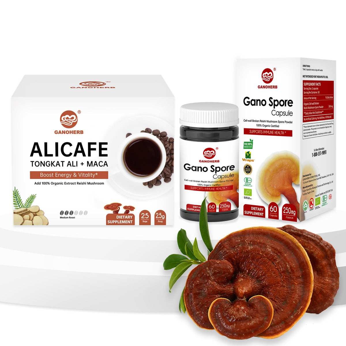 Maca Energy Coffee and Reishi Mushroom Capsules