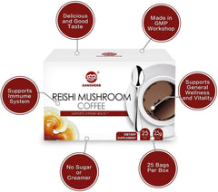 Reishi Mushroom Black Coffee and Reishi Mushroom Green Tea