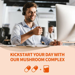 Reishi Mushroom Black Coffee and Mushroom Complex Capsules